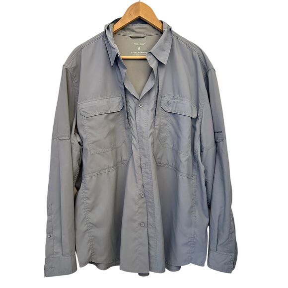 Royal Robbins Men's Insect Shield Relaxed Fit Button Up Outdoor Shirt Grey XL - Picture 1 of 8